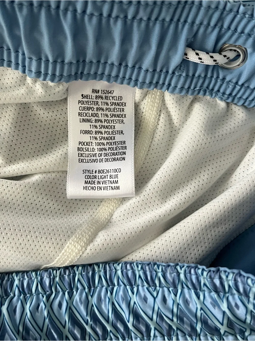 NWT Bonobos Light Blue and Black Swim Trunks Size XXL